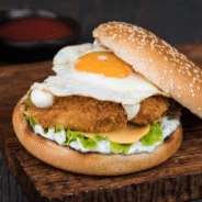 BUN KABAB WITH EGG BUN KABAB WITH EGG